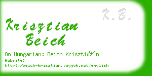 krisztian beich business card